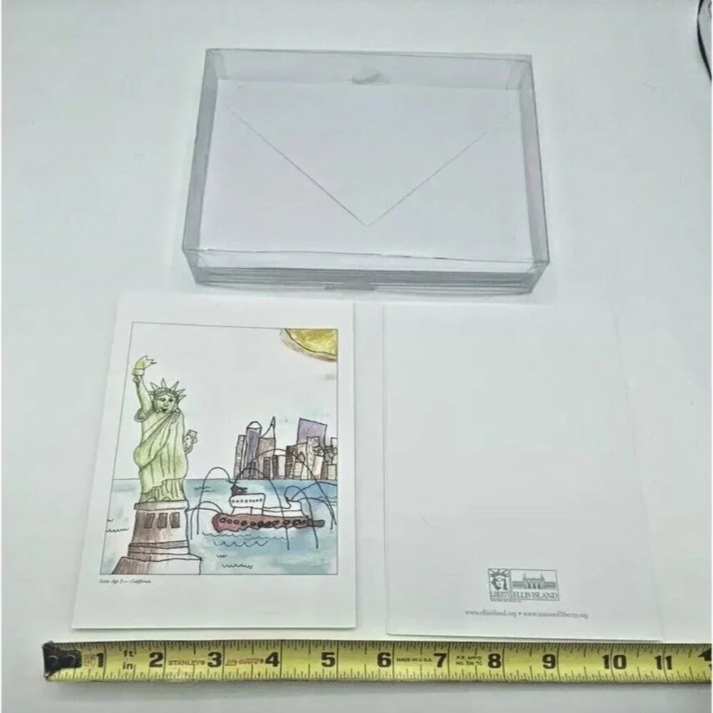Vintage notecards statue